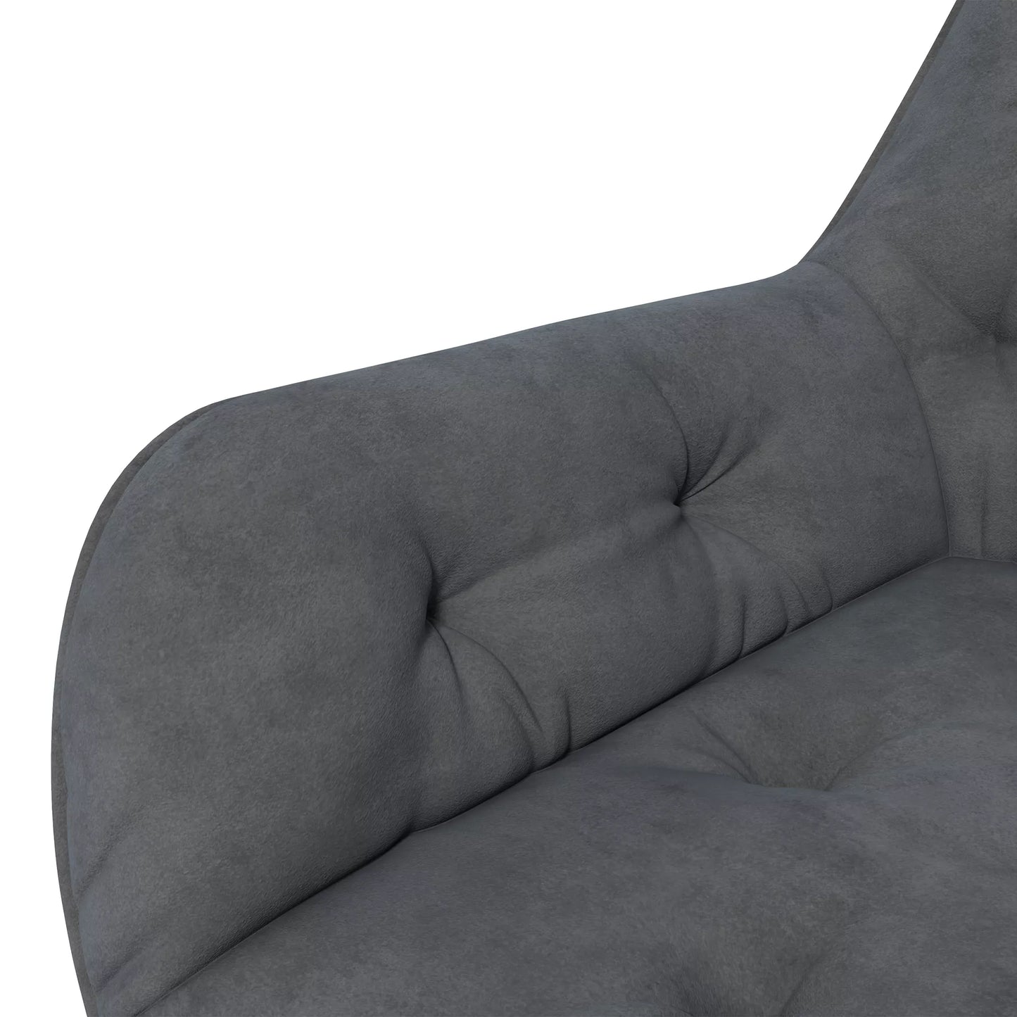 Biuro kėdė, rašomojo stalo kėdė, kompiuterio kėdė, reguliuojamo aukščio, aksominės išvaizdos, pilka