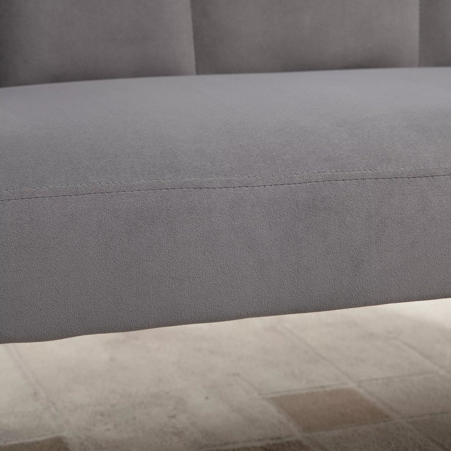 Dvivietė sofa, dvigulė sofa, dvivietis svetainės fotelis modernaus dizaino, atlaiko iki 160 kg, 132 x 66 x 80 cm, pilka