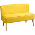 2 vietų sofa, minkšta apmušalai, lengvai prižiūrimi apmušalai, iki 150 kg, 117 x 56,5 x 77 cm, geltona