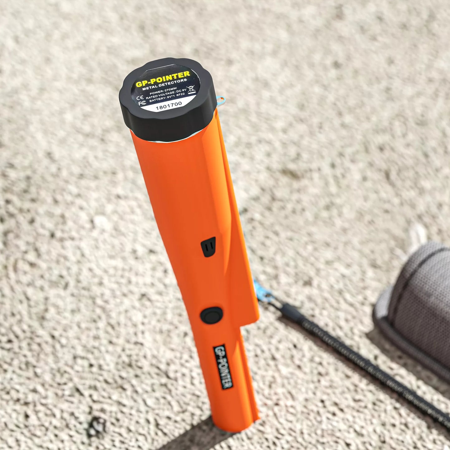 Metalo ieškiklis suaugusiems, nešiojamas aptikimo įrenginys su LED indikatoriumi, atsparus vandeniui, belaidis, oranžinis