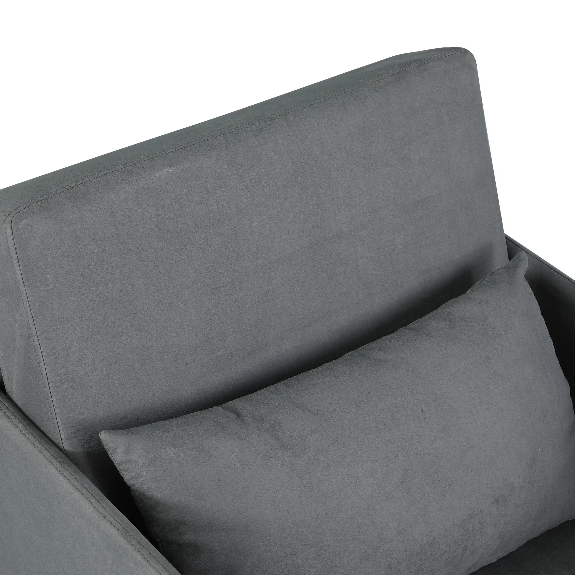 Miegamasis sofos Sofos lova Vienvietė sofa Skalbiama danga 2 šoninės kišenės Pagalvės Metalo Pilka 70 x 76 x 77 cm