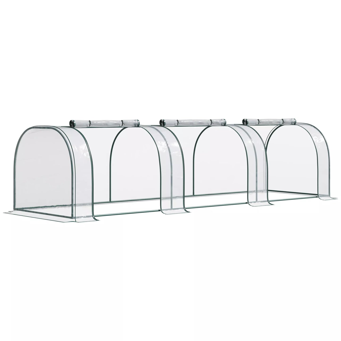 Šiltnamis, šiltnamis su durimis, ankstyvasis lysvė, augalų namas, augalų auginimas, plienas, plastikas, 350 x 100 x 80 cm, žalias