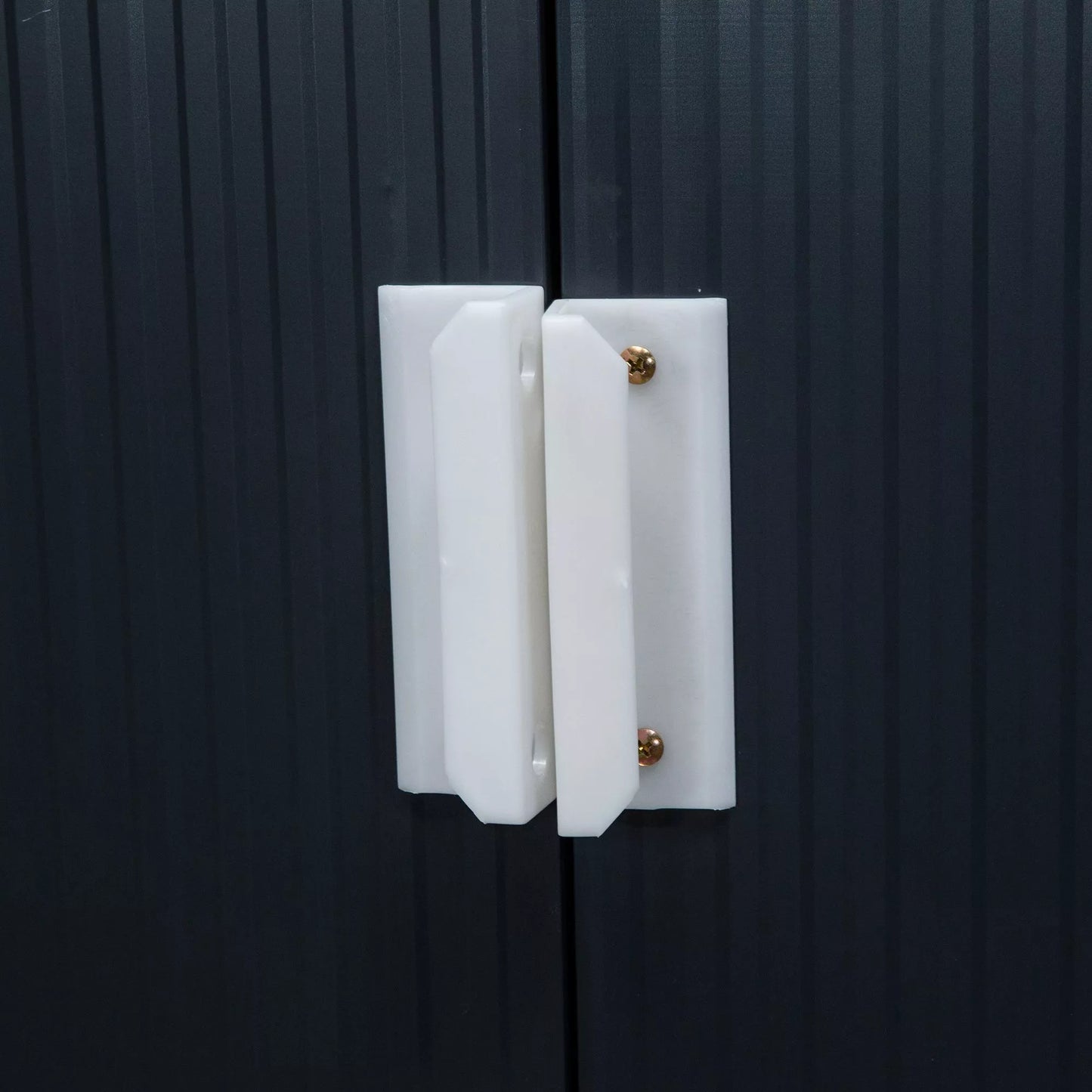 Sodo namelis su stumdomomis durimis 2,13 x 1,30 x 1,85cm, metalinis, anglies pilkumo