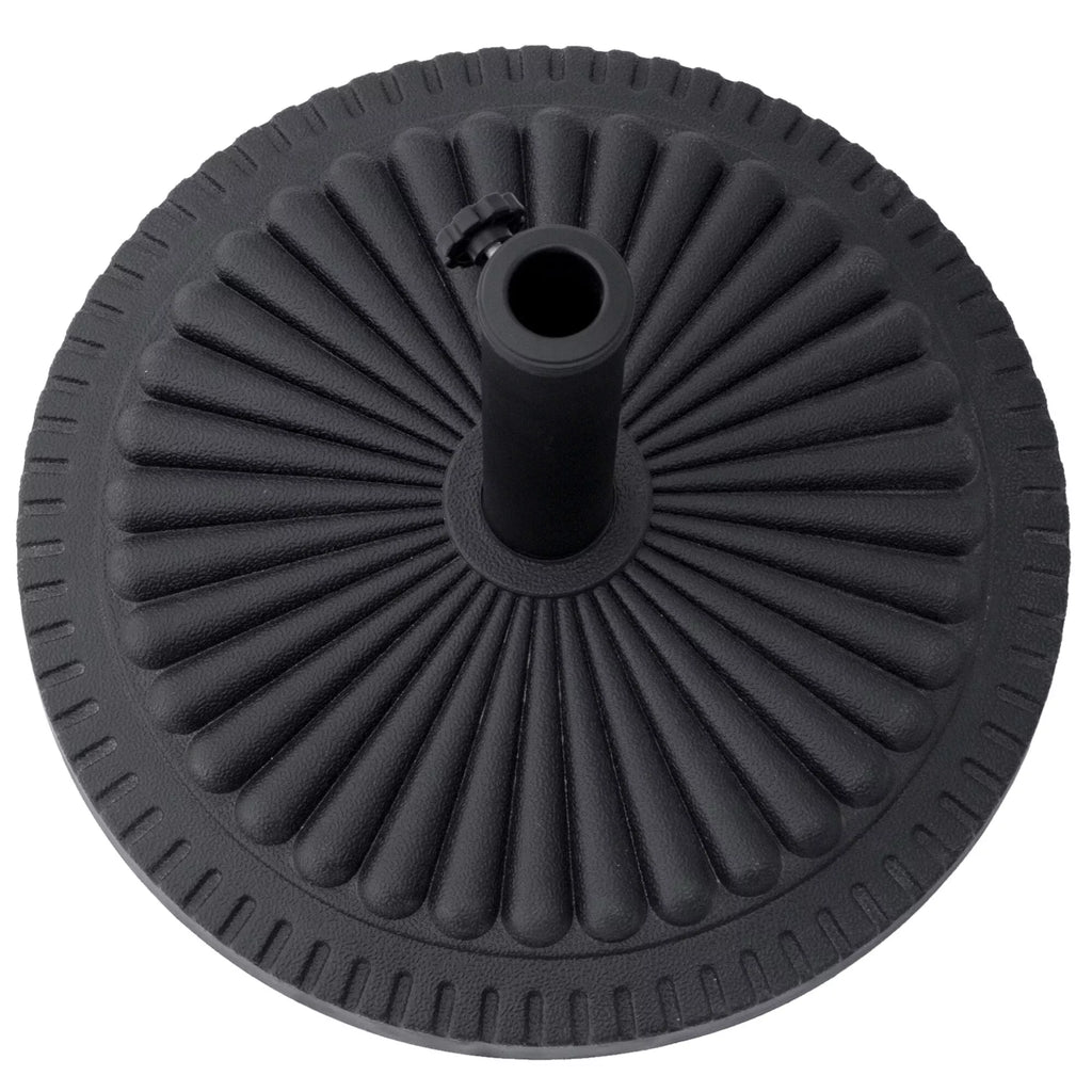 Skėčių stovas 14 kg Skėčių stovas Apvalus skėčių laikiklis, stovas Skėčių svoris skėčiams 35–48 mm vamzdžio skersmens, balkonui, terasai, sodui, juodas