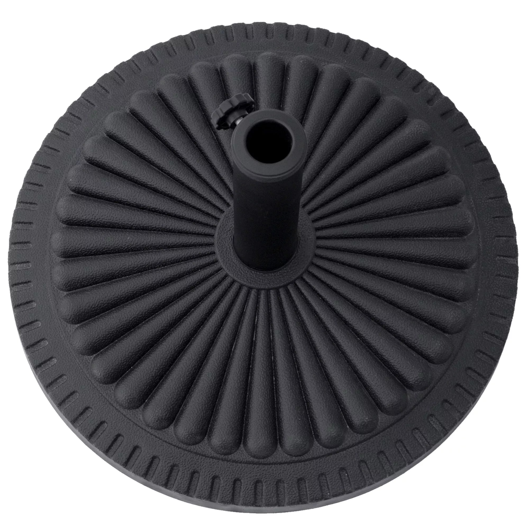 Skėčių stovas 14 kg Skėčių stovas Apvalus skėčių laikiklis, stovas Skėčių svoris skėčiams 35–48 mm vamzdžio skersmens, balkonui, terasai, sodui, juodas