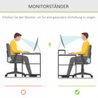 Schema su dviem sėdysenos padėtimis prie monitoriaus