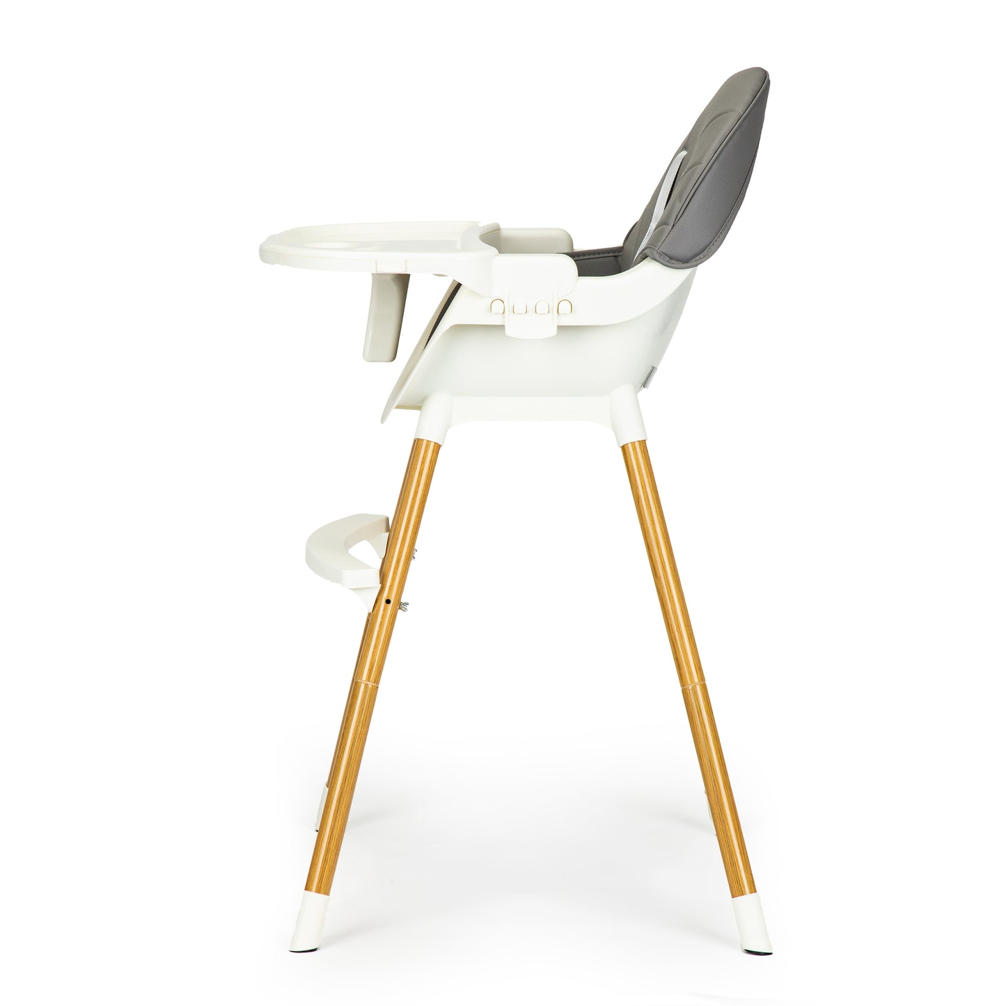 ECOTOYS 2-in-1 reguliuojama vaikiška maitinimo kėdutė pilka (6–36 mėn.)
