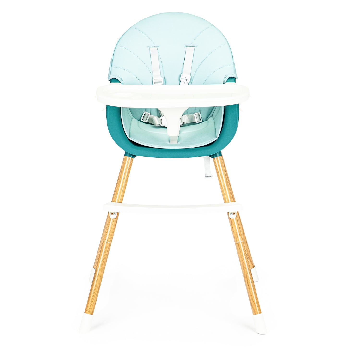 ECOTOYS 2-in-1 reguliuojama vaikiška maitinimo kėdutė, mėlyna (6–36 mėn.)
