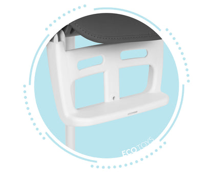 Vaikiška maitinimo kėdutė ECOTOYS 3-in-1, sulankstoma, pilka (6–36 mėn.)