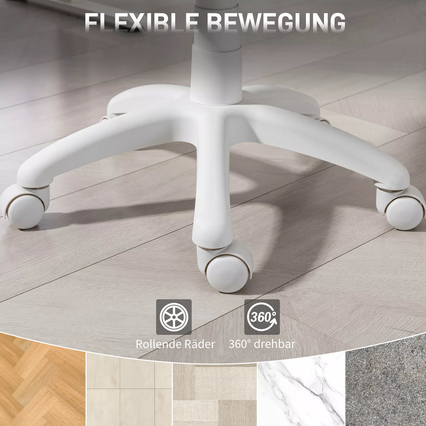 Ergonomiška biuro kėdė su C formos nugaros atrama, reguliuojamo aukščio, rožinė