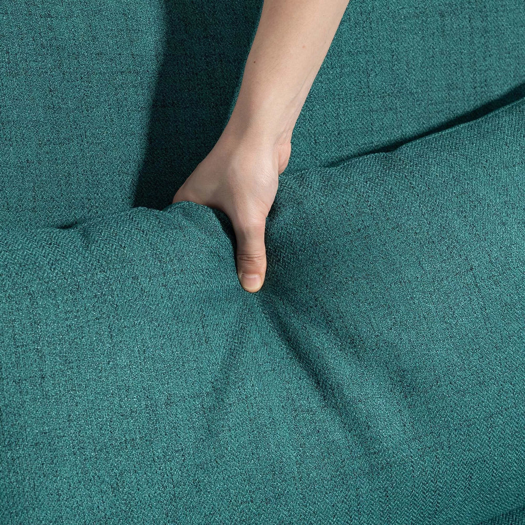 Miegamasis sofos, 3-vietė sofa su lovos funkcija, 2 pagalvės, minkšta sofa su reguliuojamu atlošu, lino išvaizda, žalia