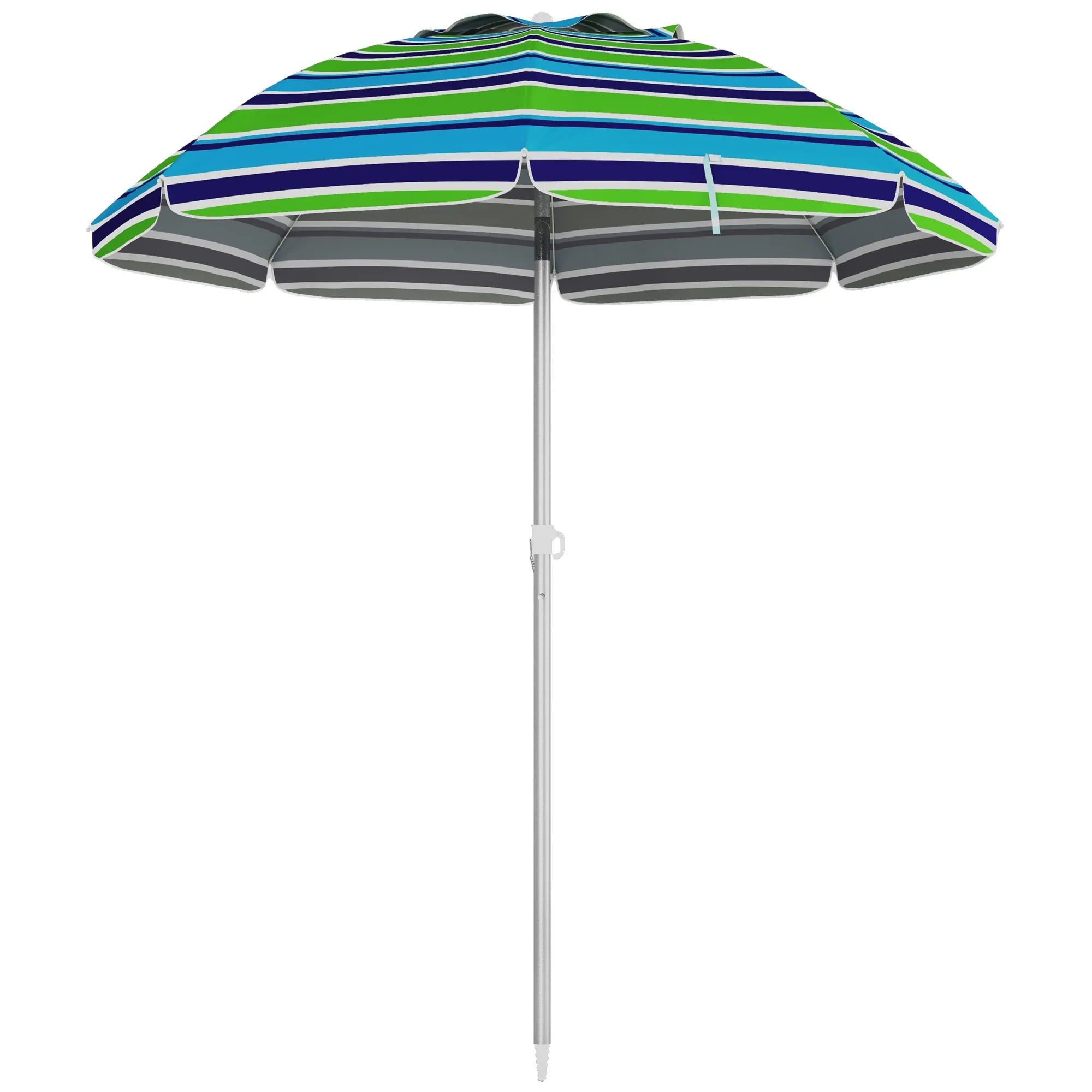 Paplūdimio skėtis, skersmuo 178 cm, UV40+, atsparus vėjui, tvirtas, reguliuojamo aukščio, su pakreipimo funkcija, ventiliacija, kišenė, įvairių spalvų