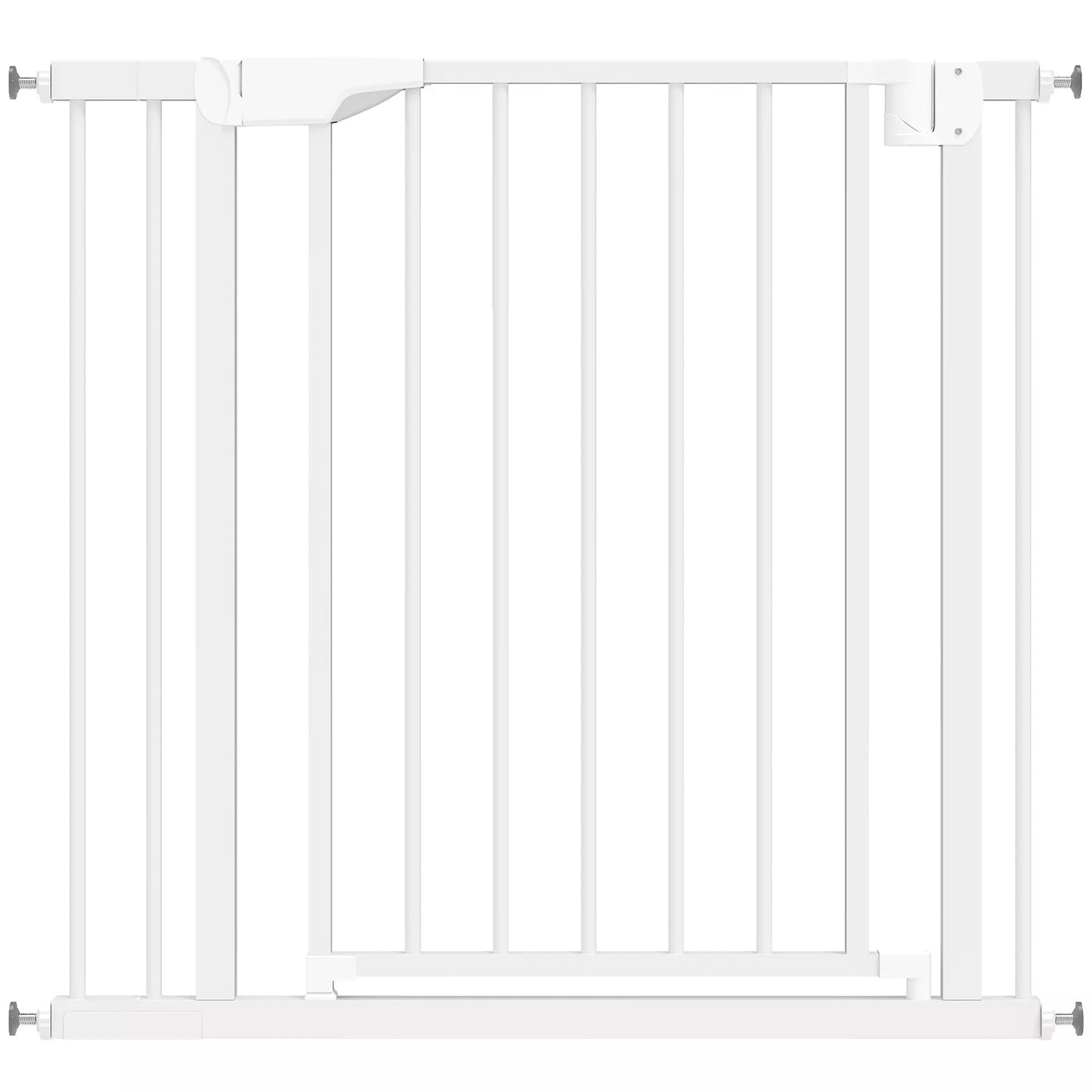 Apsauginiai varteliai, laiptų ir durų užtvaras su automatiniu uždarymu be gręžimo, 76-89x76 cm, balta