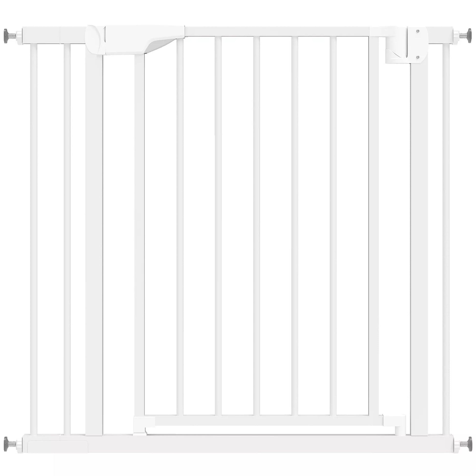 Apsauginiai varteliai, laiptų ir durų užtvaras su automatiniu uždarymu be gręžimo, 76-89x76 cm, balta