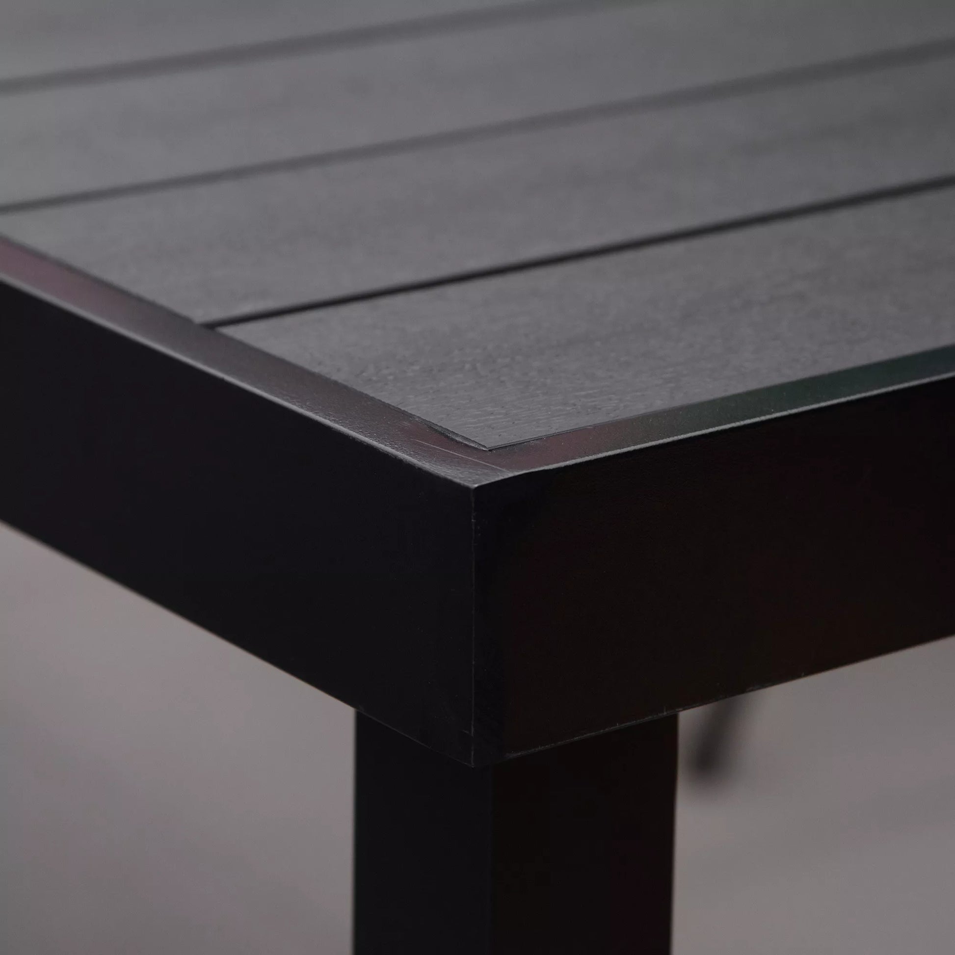 Sodo stalas Lauko stalas Lauko poilsio stalas, atsparus atmosferos poveikiui, 190 x 90 x 74 cm, juodas