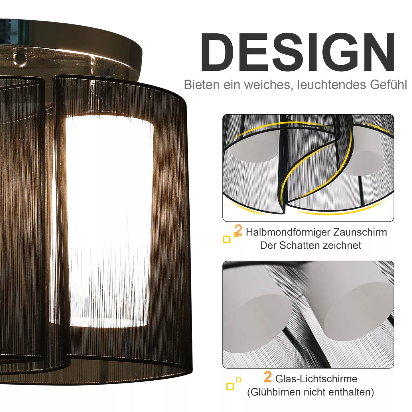 Lubų šviestuvas 2 lizdų E27 Modernus vonios šviestuvas Virtuvės šviestuvas Miegamojo, vonios, virtuvės, svetainės šviestuvas Baltas Ø47,5 x 33 cm (be lemputės)