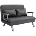 Sofa-lova „3 in 1“ su 5 padėčių reguliuojamu atlošu ir aksomo apdaila, 185x105 cm (pilka)