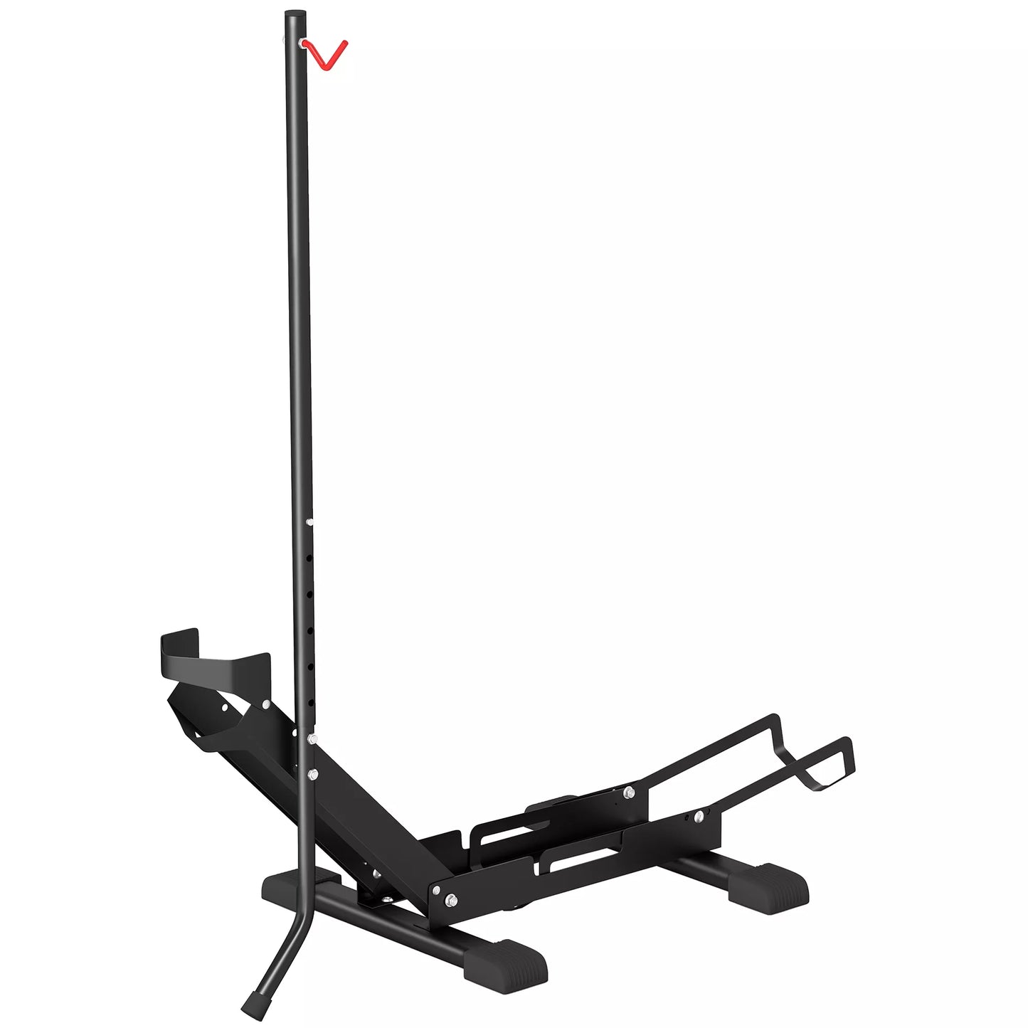 Plieninis dviračio stovas dviračiams, laikiklis su 80 mm padangų pločiui, 75 x 41 x 81 cm, juodas