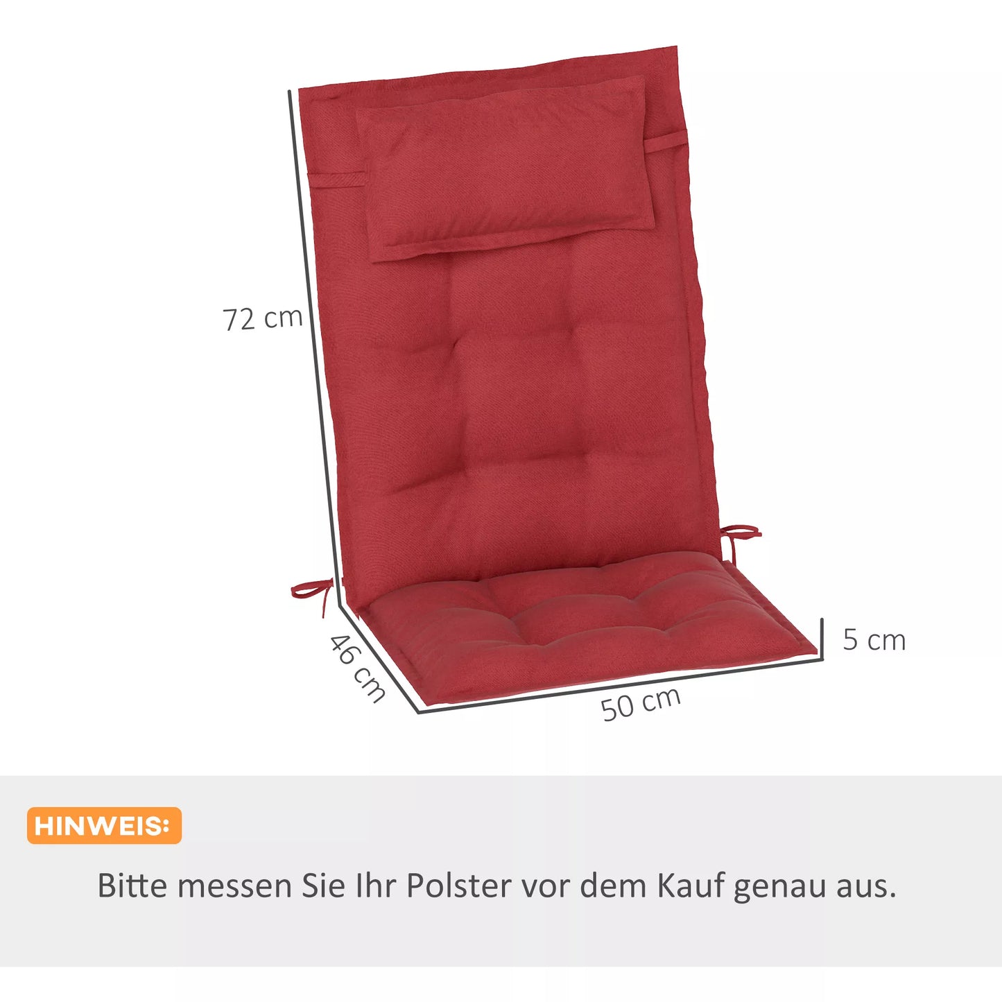 2 vnt. komplektas Šezlongo užvalkalas Vandeniui atsparus Gulto užvalkalas Sodo gultui Čiužinys 50x116x5 cm, Vyno raudonumo