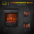 Laisvai pastatomas elektrinis židinys, 1800 W, su LED liepsnos efektu
