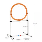 Schema su agility lanko matmenimis: aukštis 91 cm, plotis 74,5 cm, gylis 66 cm