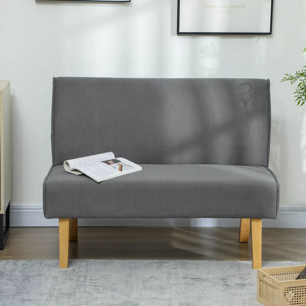 Dvivietė sofa, kompaktiška, iki 240 kg, pilka