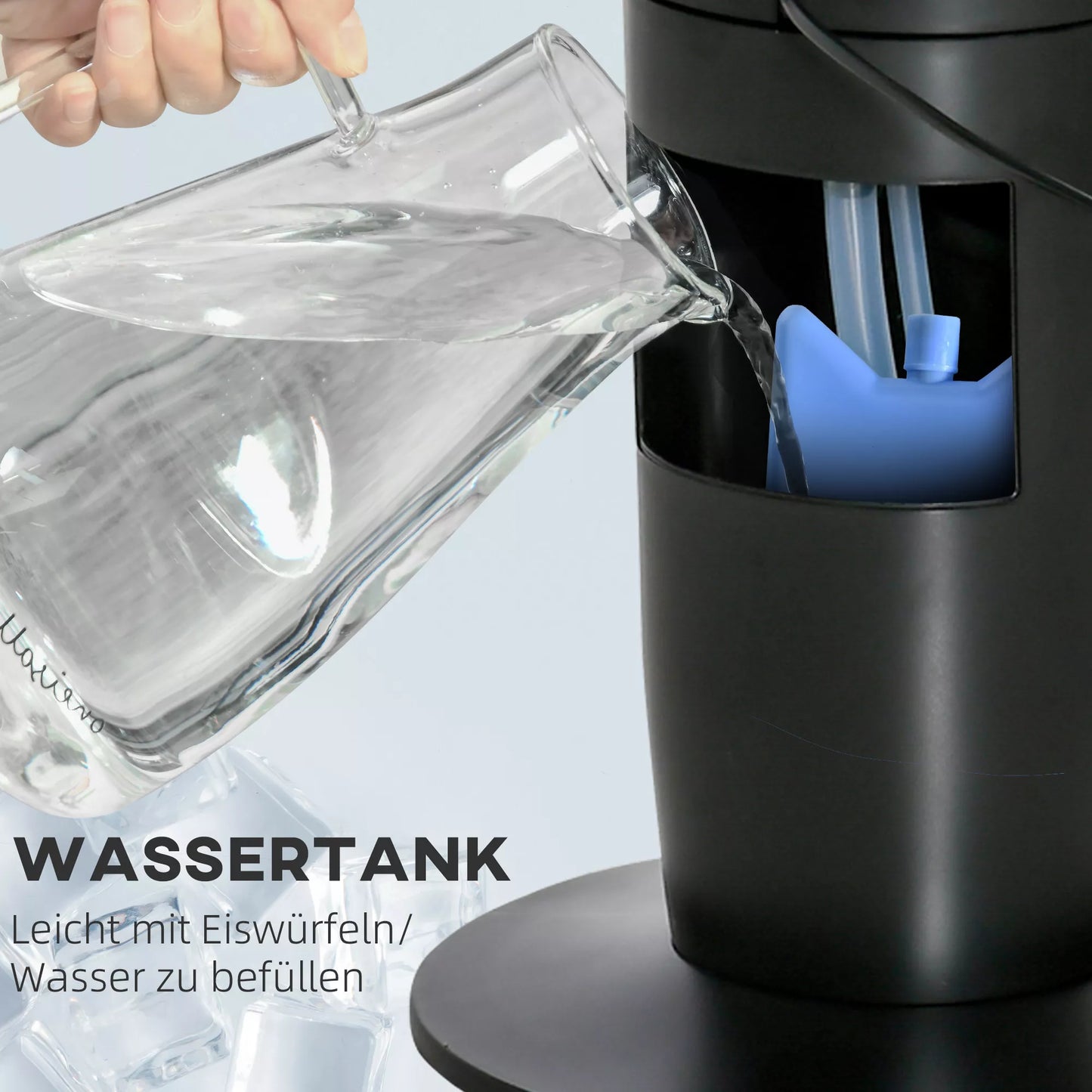 Bokštinis ventiliatorius, oro kondicionierius su 4 režimais, 3 greičiais, laikmačiu, plastikinis