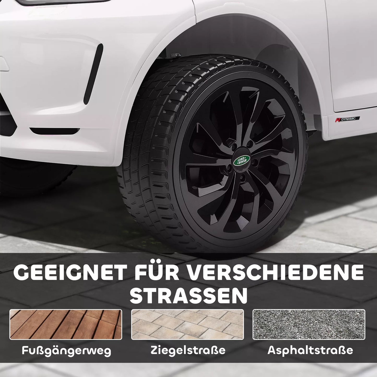 Vaikiškas elektromobilis, 12V vaikiška transporto priemonė su nuotolinio valdymo pulteliu, LED žibintais, muzika ir garsiniu signalu, 3-6 metai, Balta