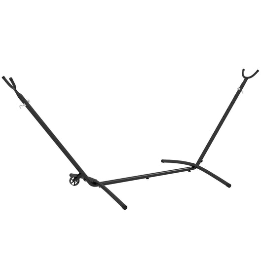 Hamako stovas Hamako rėmas, atsparus atmosferos poveikiui, reguliuojamo dydžio, 290 cm x 120 cm x 115 cm, juodas