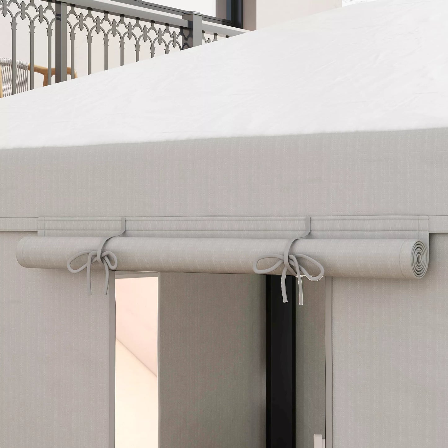 Pakaitinis stogelis paviljonui, atsparus oro sąlygoms, 360 x 300 x 270 cm, baltas