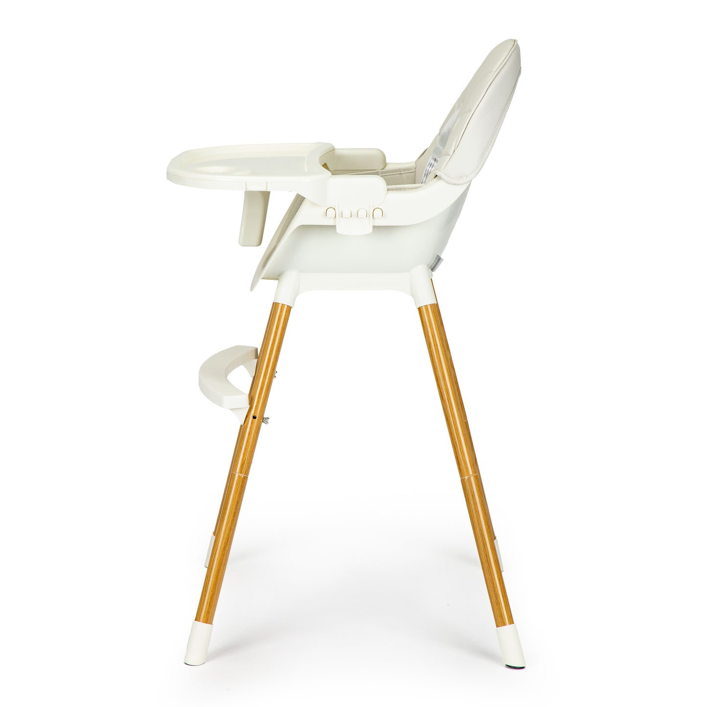 ECOTOYS 2-in-1 reguliuojama vaikiška maitinimo kėdutė, smėlio (6–36 mėn.)
