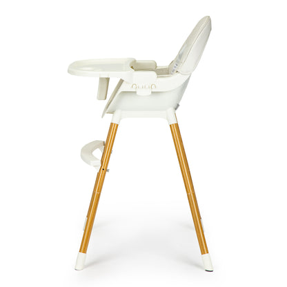 ECOTOYS 2-in-1 reguliuojama vaikiška maitinimo kėdutė, smėlio (6–36 mėn.)
