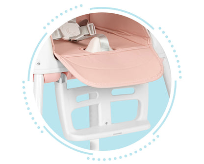 Vaikiška maitinimo kėdutė ECOTOYS 3-in-1, sulankstoma, rožinė (6–36 mėn.)
