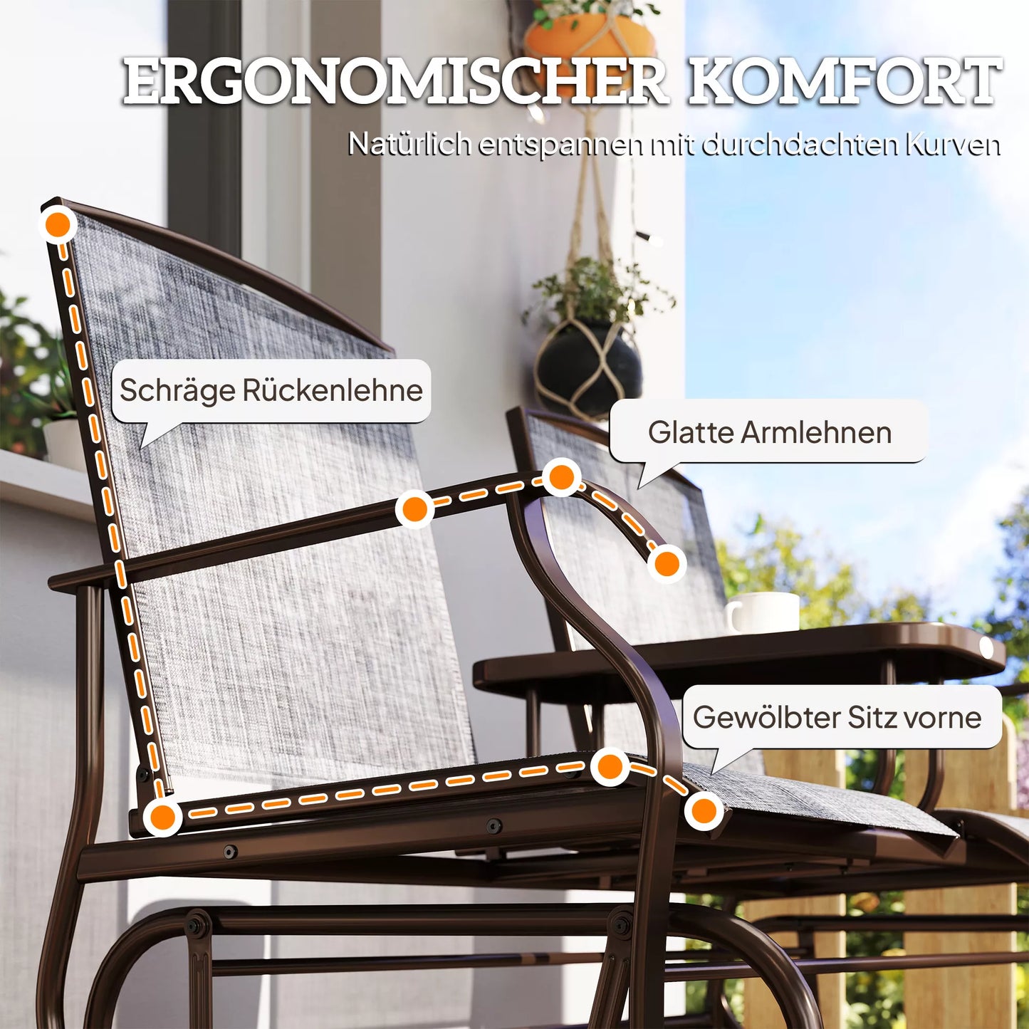 Sodo suolas Sūpynės suolas Sodo suolas su stalu Sūpynės suolas 2 vietų