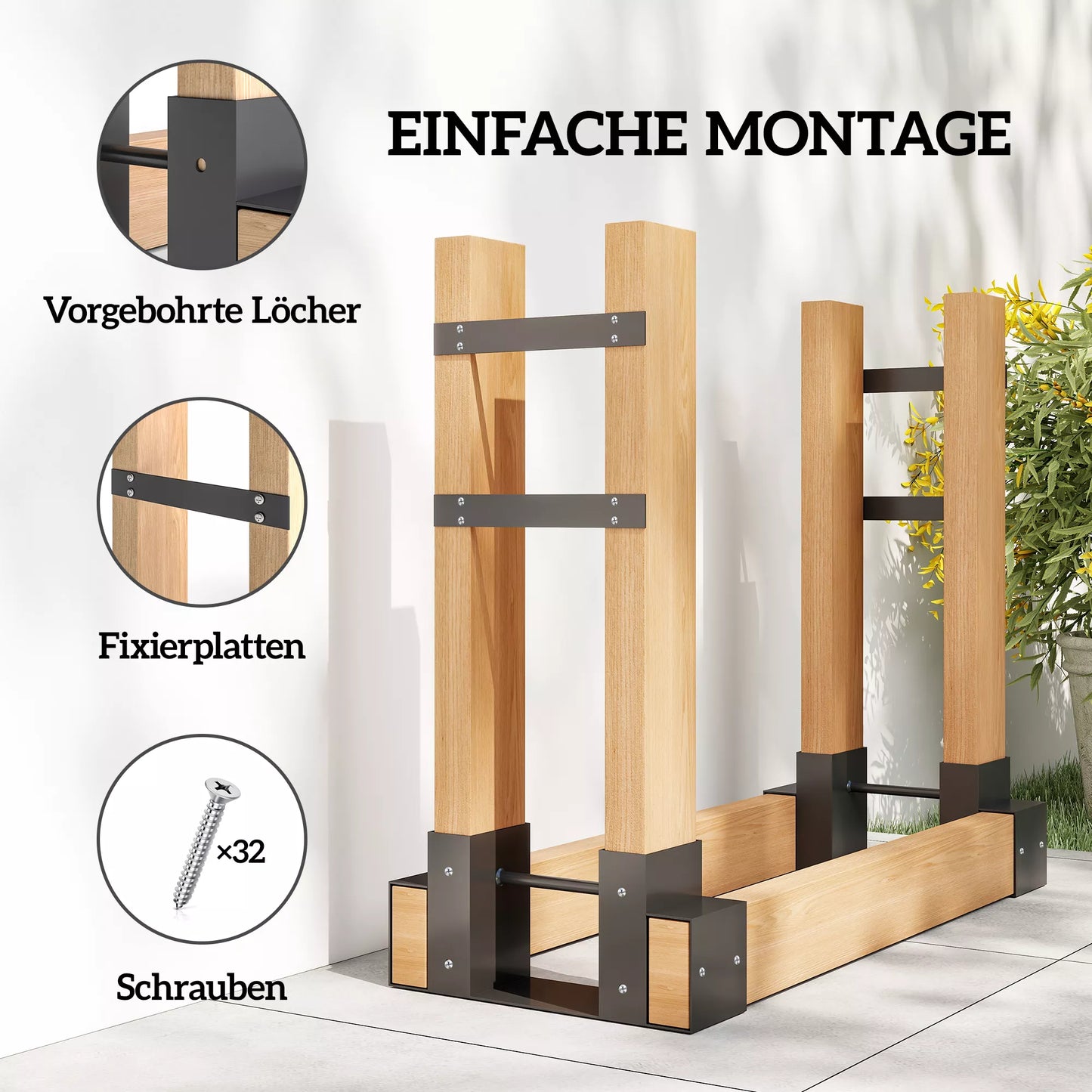 2 vnt. rinkinys vidinis židinio malkų stovas 33,5 x 10 x 15,5 cm reguliuojamo ilgio metalinis juodas