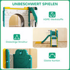 Infografika apie geltono 7-in-1 komplekso saugias medžiagą ir HDPE struktūrą