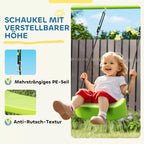 3-in-1 supynės rinkinys, žaidimų palapinė, supynės, gimnastikos žiedai, metalas, plastikas, žalia spalva