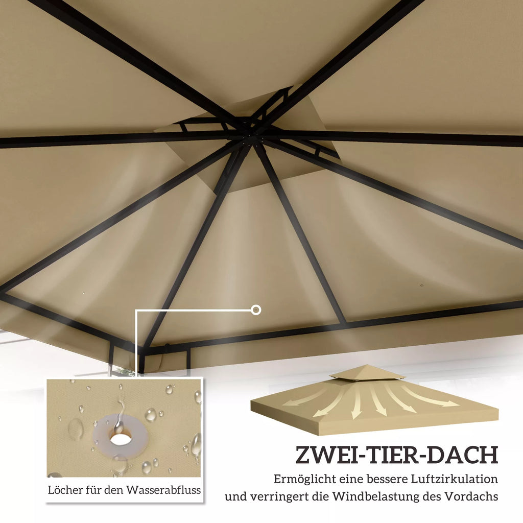 Stogo danga paviljonui 3×3 m, vandeniui atspari, su drenažo angomis, smėlio spalvos