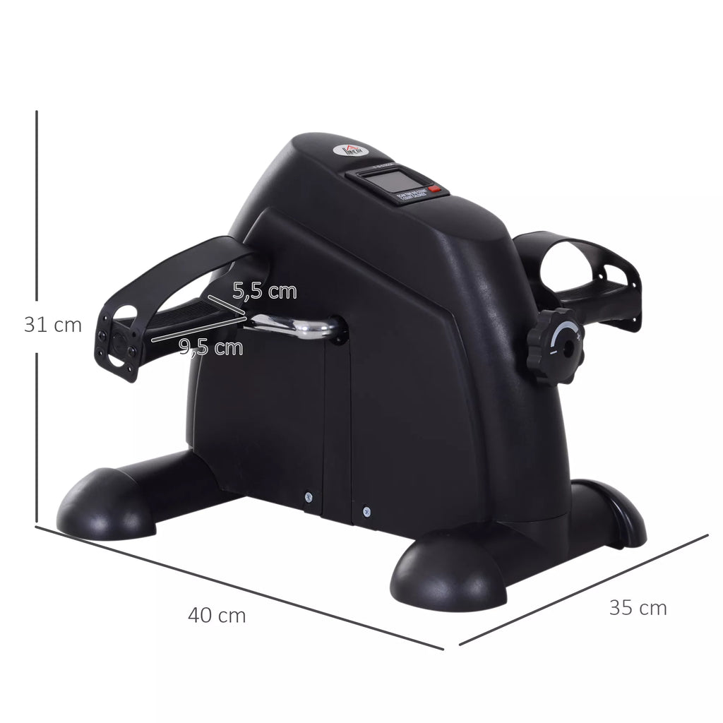 Mini treniruoklis rankoms ir kojoms su LCD ekranu, juodas