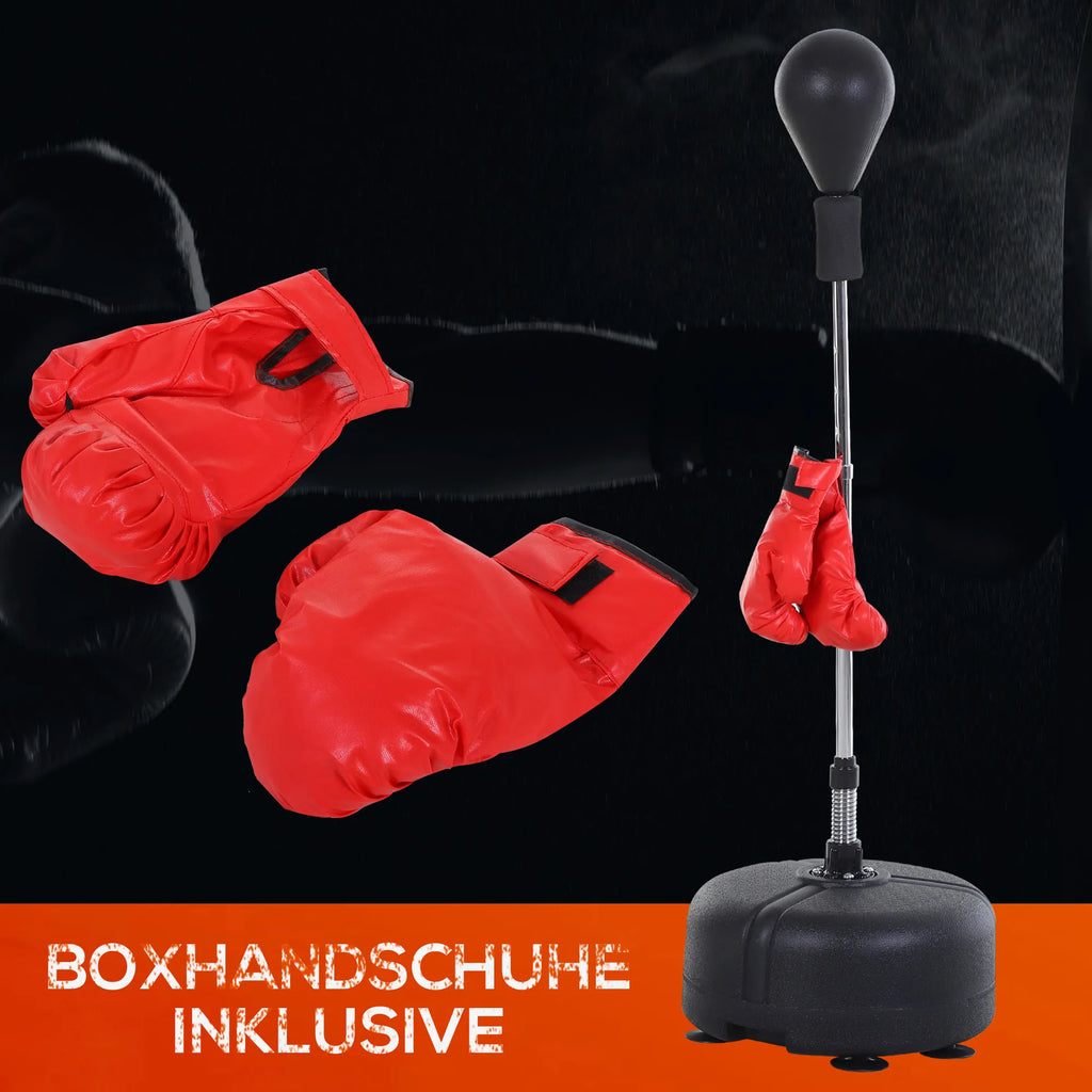 Punchingball Set Standbox treniruočių rinkinys 136–154 cm aukščio reguliuojamas su 1 pora pirštinių Tinka profesionalams ir pradedantiesiems Juodas