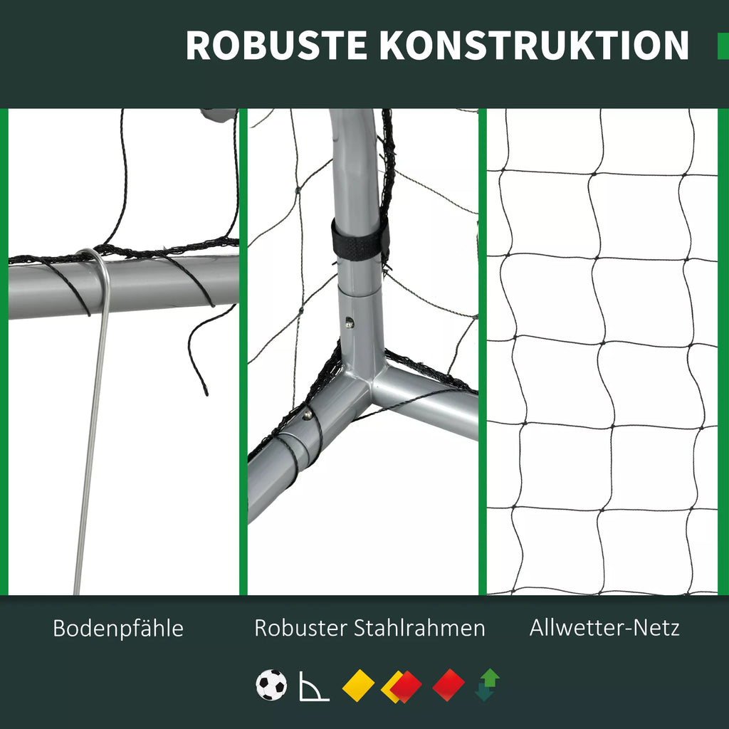 Atsparus oro sąlygoms futbolo vartai, tvirtas tinklas, stabilus metalinis rėmas, lengvas surinkimas, 300 x 200 x 120 cm