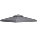 Pakeičiamas stogelis 3x3m, atsparus vandeniui, paviljonui, metaliniam paviljonui, sodo paviljonui, vakarėlių palapinei, sodo palapinei, poliesteris, tamsiai pilkas