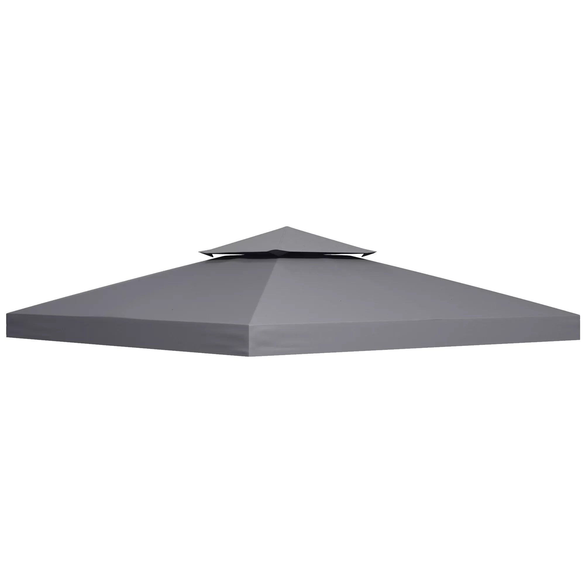 Pakeičiamas stogelis 3x3m, atsparus vandeniui, paviljonui, metaliniam paviljonui, sodo paviljonui, vakarėlių palapinei, sodo palapinei, poliesteris, tamsiai pilkas