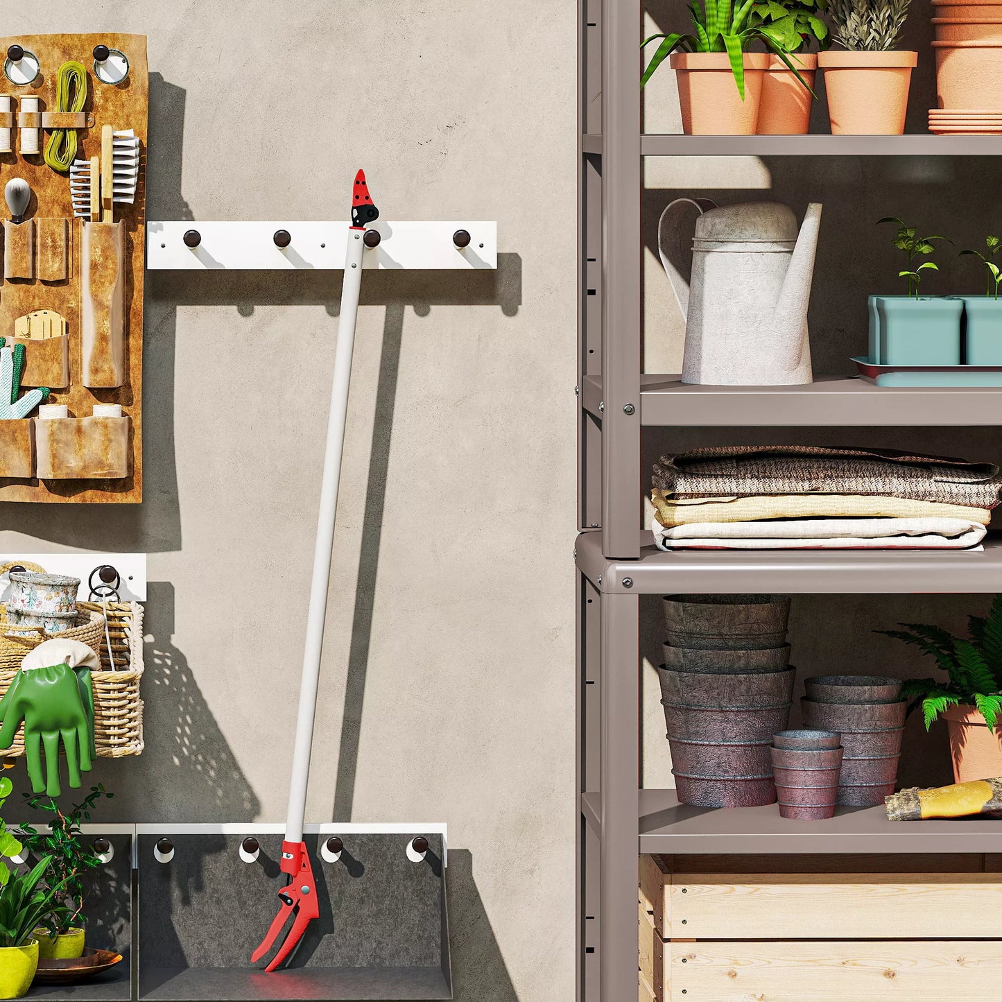 1,2 m genėjimo žirklės, sodo žirklės, sodo pjaustyklės su aliuminio rankena, ilgos rankenos sodo žirklės, raudonos