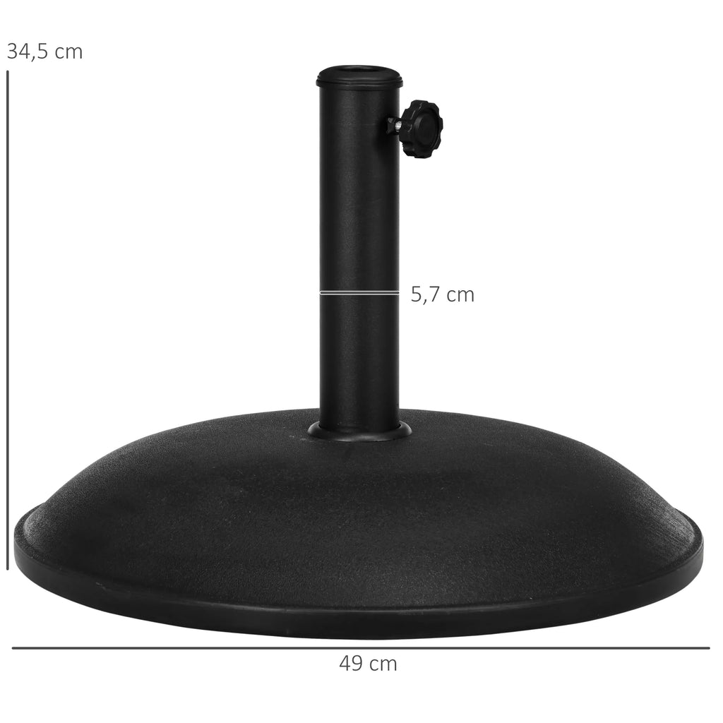 Saugus nuo saulės stovas iš nerūdijančio plieno Stovo rankenos, pusapvalus stovo laikiklis, stovo svoris saulės skėčiui Ø3,8-Ø4,8 cm, balkonui, terasai, sodui, bronzos spalvos, juodos spalvos