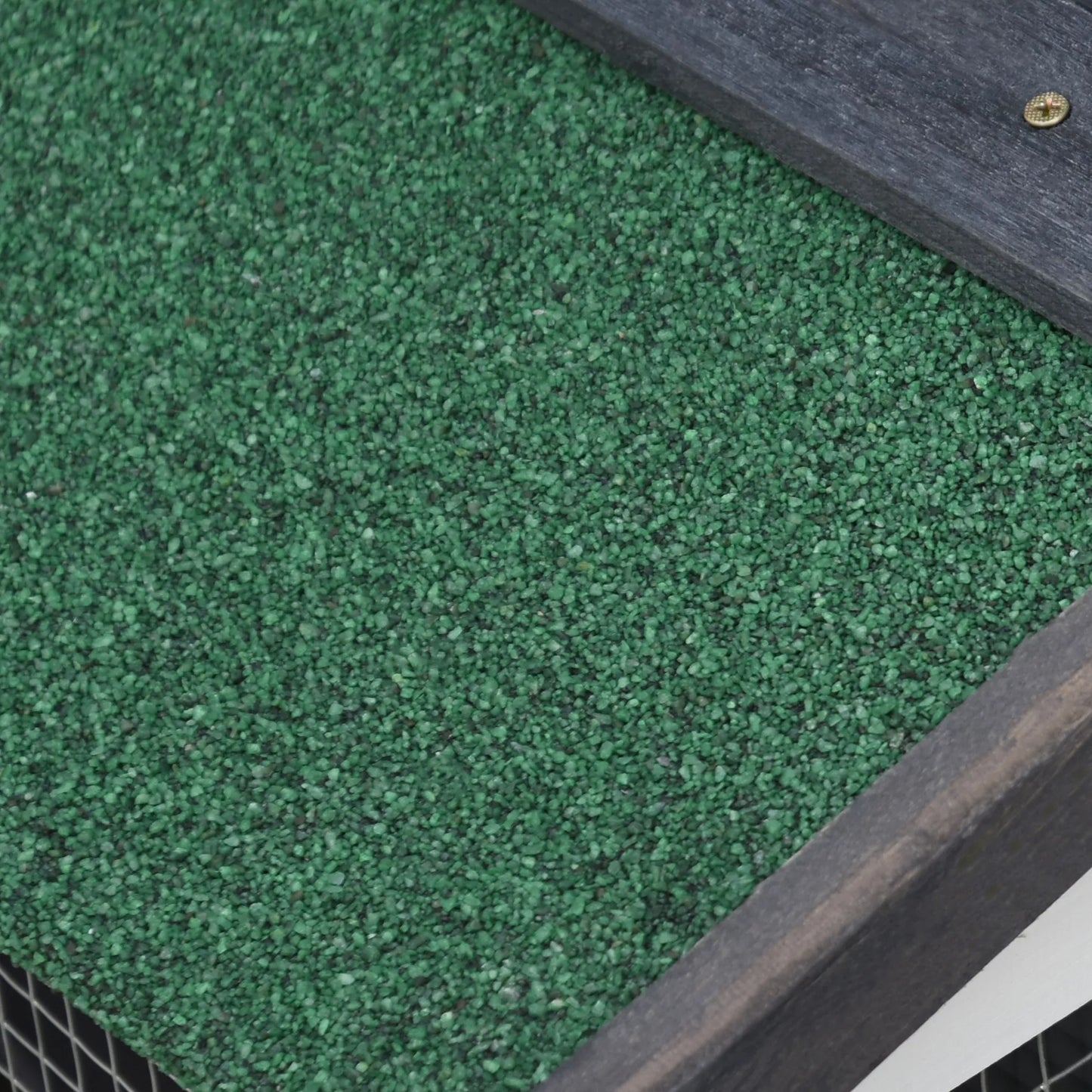 Voljeras smulkiems gyvūnams su 2 lauko aptvarais, atsparus oro sąlygoms, eglės mediena, balta + žalia