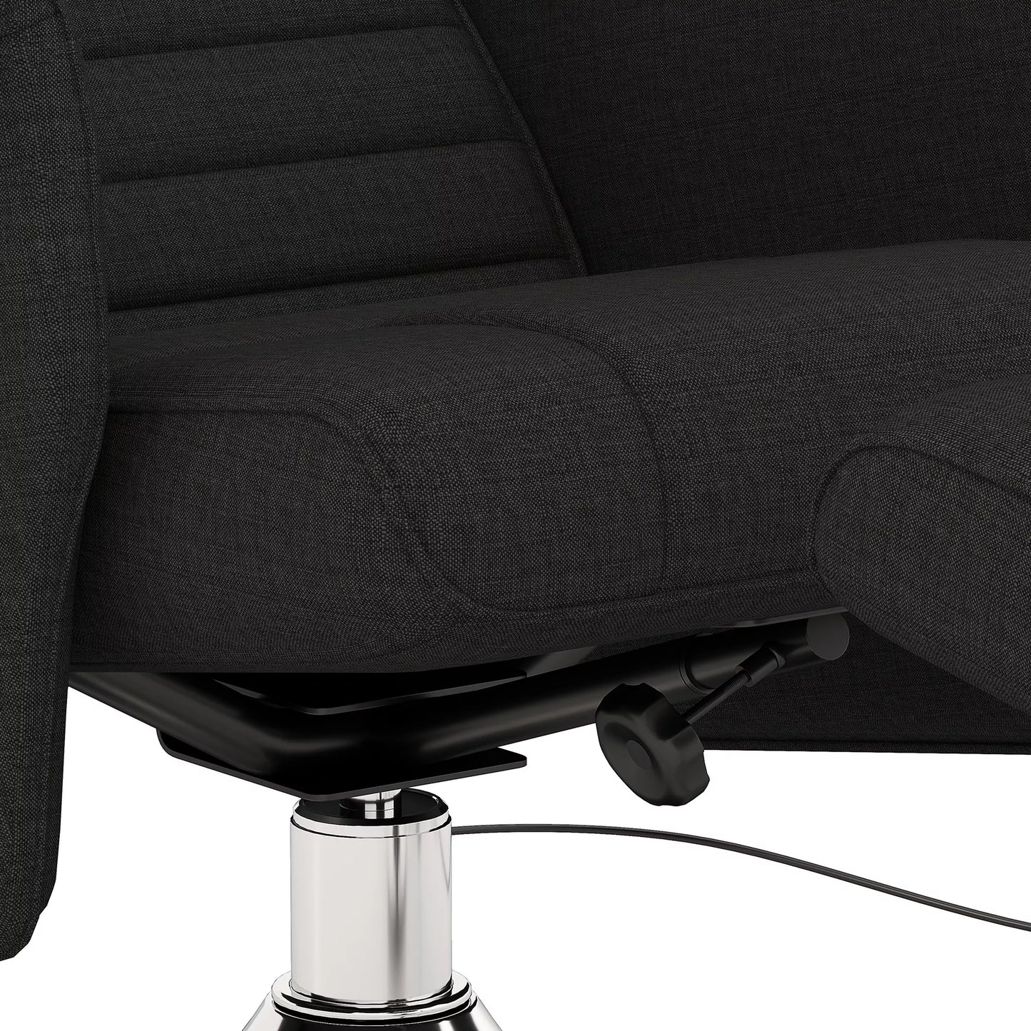 Masažinė kėdė su pakoja, reguliuojamas atlošas, 78 x 95 x 88 cm, juoda