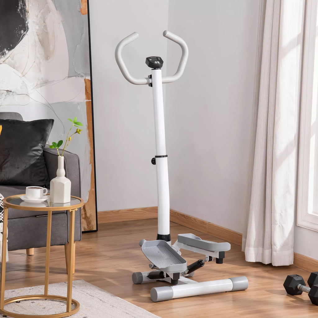 Stepper treniruoklis namams su LCD ekranu, reguliuojamu greičiu, metalo ABS 55 x 53 x 118-128 cm