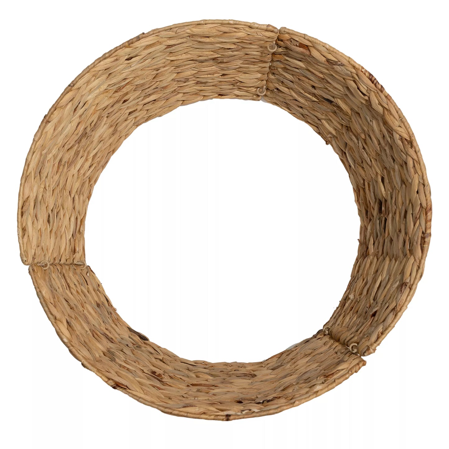 Kalėdinės eglutės stovėjimo dangtis, rustikalus, pintas, iš vandens hiacinto, su metaliniu sutvirtinimu