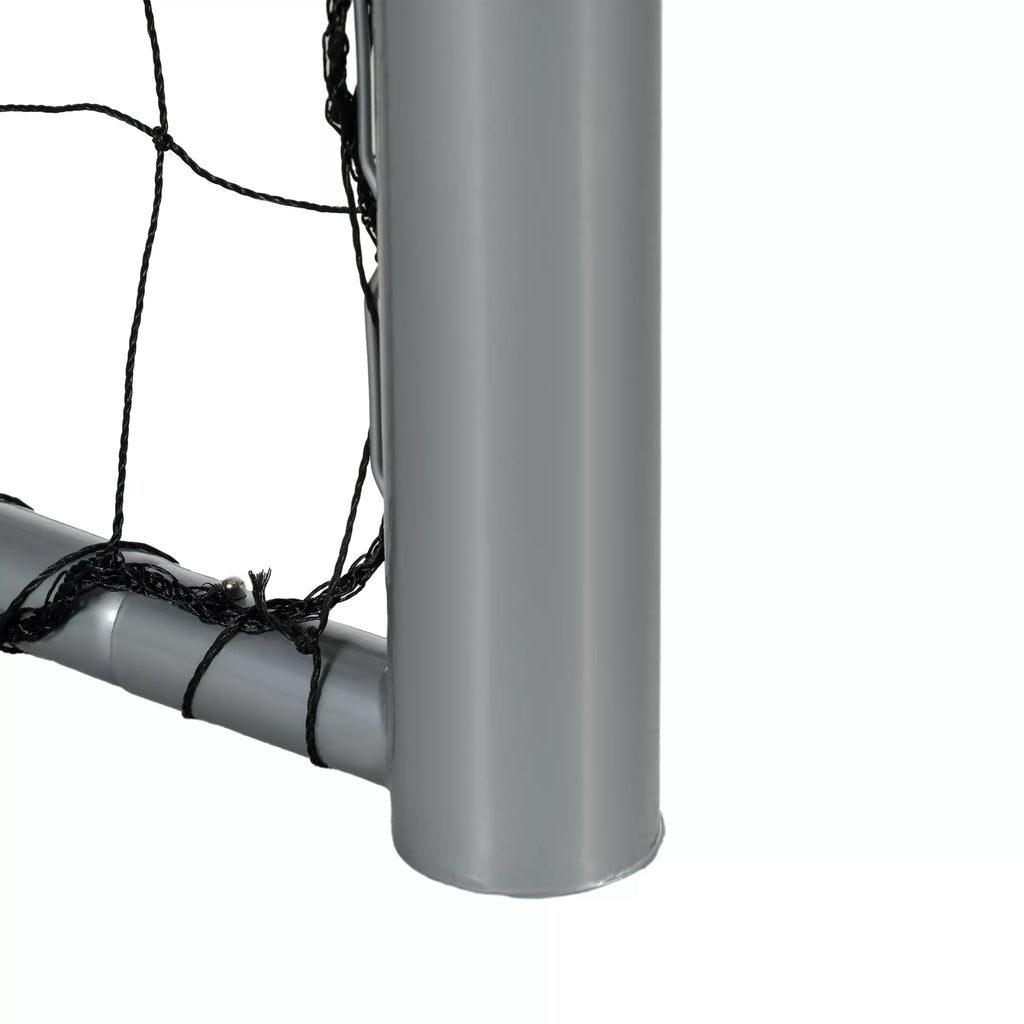 Futbolo vartai su tinklu, 240 x 85 x 160 cm, pilki